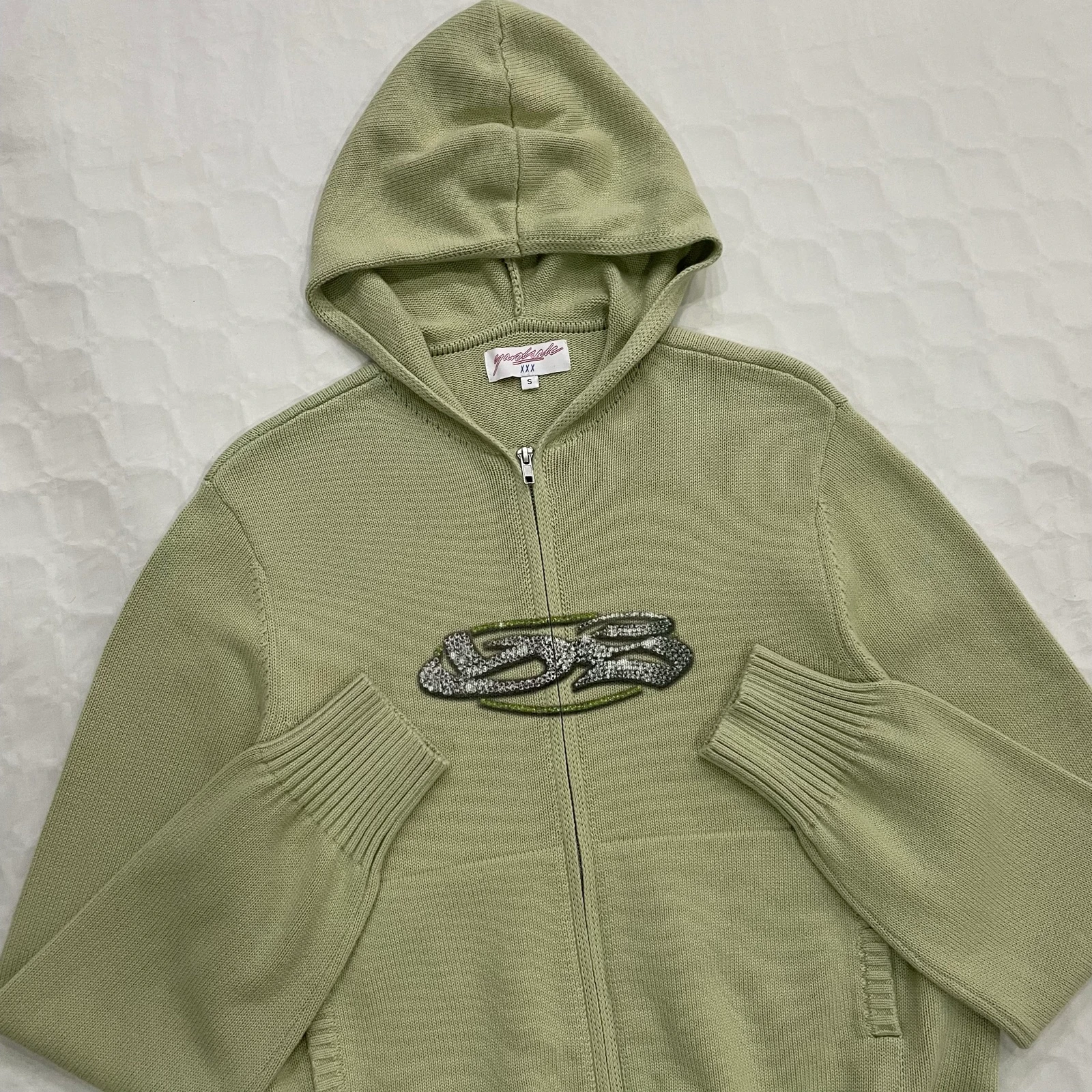 Yardsale Skateboards - Glitz gebreide hoodie (limoen) – photo 3